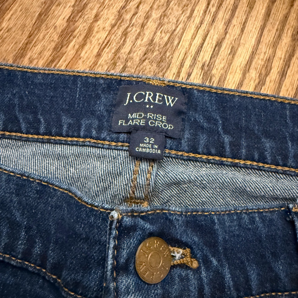 J.Crew mid rise flare crop